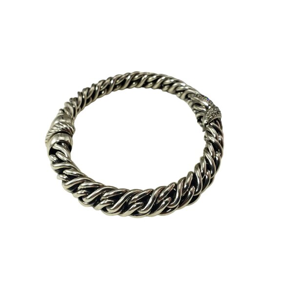 David Yurman Sterling Silver and Diamond Lyrica Bracelet #17078 - Picture 4 of 7